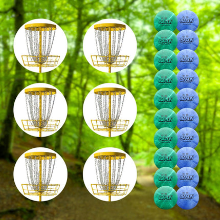 The Keep 6 Basket + 20 Disc Bundle - Ace Disc Golf